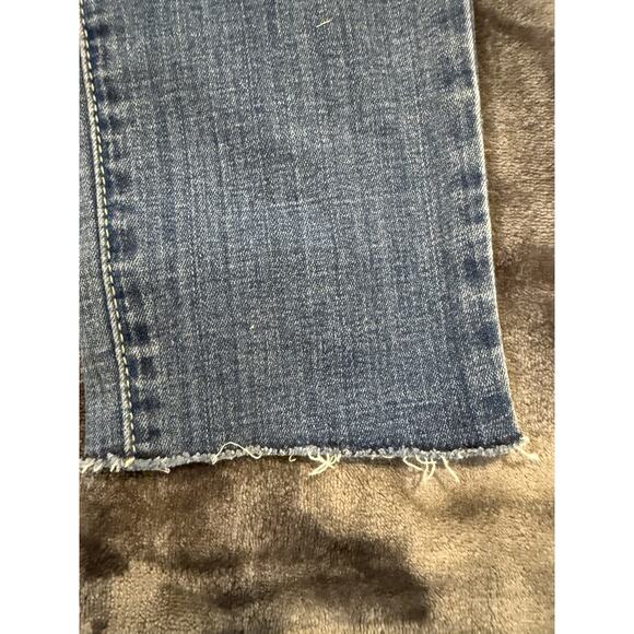 Abercrombie & Fitch Jeans Womens 4R W27 L31 Blue Distressed Skinny Raw Hem - Picture 3 of 15